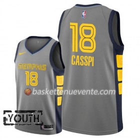 Maillot Basket Memphis Grizzlies Omri Casspi 18 2018-19 Nike City Edition Gris Swingman - Enfant